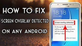 HOW TO FIX SAMSUNG SCREEN OVERLAY DETECTED 100% SOLVED