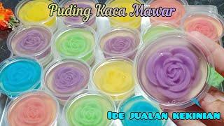 Puding Mawar kaca warna warni | Ide jualan kekinian