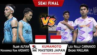 Fajar Alfian/Muhammad Rian Ardianto vs Leo/Bagas Kumamoto Masters Japan 2024 Badminton | Semi Final