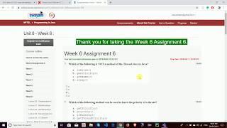 NPTEL Programming In Java Week 6 Assignment Solution Quiz