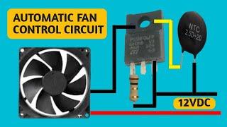 automatic fan control circuit || temperature sensor #amartechnology #irfz44n