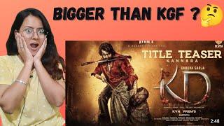 KD - The Devil | Title Teaser Reaction & Review | Kannada Movie |Prem's |Dhruva Sarja | Arjun Janya