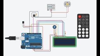 Speed Controller Of Dc Fan With Remote Control || Thinkercad