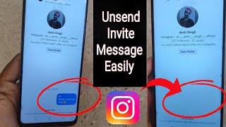 How To UNSEND Invite Message On Instagram From Both Sides/How To Cancel Invite Message On Instagram