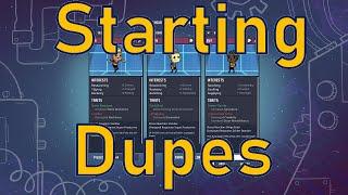 Oxygen Not Included - Tutorial Bites - Starting Dupes