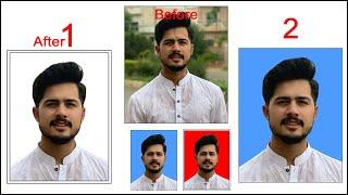 How to change background color of passport size photo  in Adobe photoshop cc