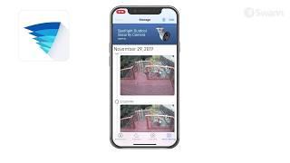 Swann Spotlight Outdoor Security Camera Swann Security app menu overview