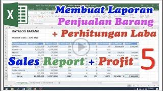 MEMBUAT LAPORAN PENJUALAN BARANG DAN KEUNTUNGAN ATAU LABA - TUTORIAL EXCEL 5