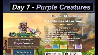 Quick Easy Locations for Purple Creatures - Five Flushes of Fortune Event - Genshin Impact