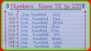 101 to 200 numbers |101 to 200 spelling |101 to 200 numbers name |numbers 101to200 |counting101to200