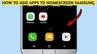 How to Add Apps To Homescreen Samsung Galaxy