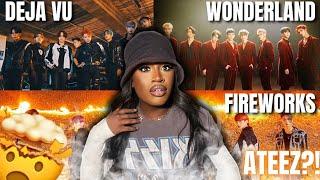 WHO IS ATEEZ?!? FIRST TIME REACTING TO ATEEZ! - DEJA VU, WONDERLAND & FIREWORKS! *MUST WATCH*