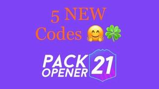 New Codes!!  - 01. May - Pack Opener for Fut 21