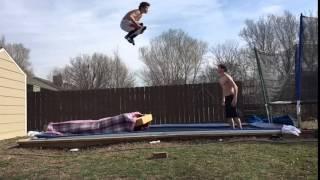 Trampoline triple backflip accident (ORIGINAL)