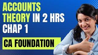 Revise Accounts Theory Chapter 1 In Just 2 Hours l CA Foundation May/June 2023 l Agrika Khatri