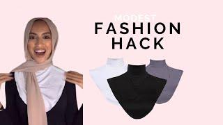 Hijab Fashion Hack- Faux Collars #shorts shorts