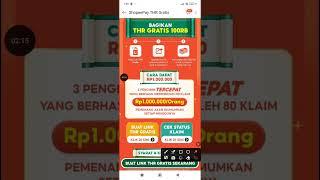 Cara Klaim THR Gratis Shopeepay 100ribu Shopee Big Ramadan Sale Lebaran 2025 Terbaru