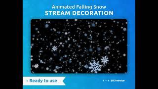 Animated Falling Snow Particles Stream Decoration