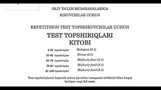 DTM Standart test yechimlari  Kimyo