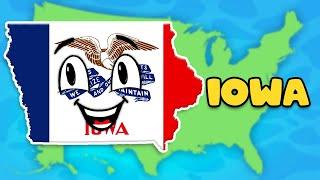 The Iowa Song! | US State Geography Song For Kids | KLT Geography
