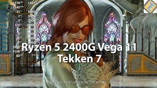 Ryzen 5 2400G Review Tekken 7 Gameplay Benchmark Test. Stock