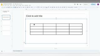 how to add color in a table in Google Slides