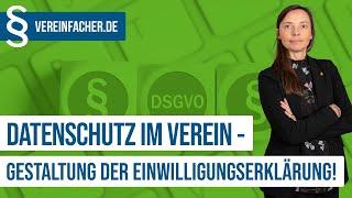 Datenschutz im Verein - Einwilligungserklärung!