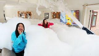 FOAM PRANK IN OUR HOUSE!!