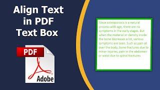 How to align text in pdf text box using adobe acrobat pro dc