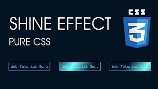 Shining Effect Animation Using Only CSS | Html CSS tutorial | Pure css