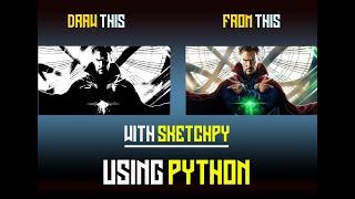 Do you know that you can do this with python using sketchpy ? || Dr Strange || Code Hub