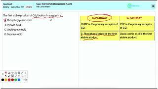 Mastering the C4 Pathway of Photosynthesis for NEET 2021 Botany | Detailed Insights on Q3