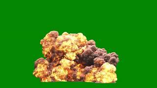 Green screen bomb blast 