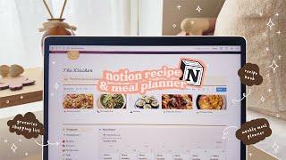 2023 NOTION TUTORIAL  How to make a meal planner on Notion (+ free Notion template)