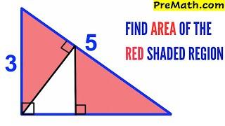 Can you find the area of the Red shaded region? | (Nice Geometry problem) | #math #maths | #geometry