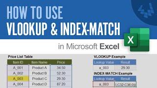 How to Use VLOOKUP and INDEX MATCH in Excel