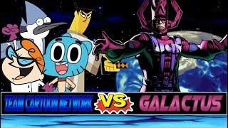 M.U.G.E.N. | Samurai Jack/Dexter/Modercai/Gumbal vs Galactus | Team Cartoon Network vs Marvel Comics