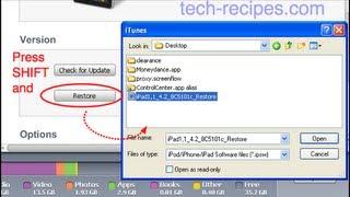 Select Custom iOS IPSW In iTunes And Restore / Downgrade iPhone To Older Version