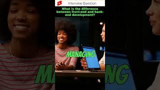 What is the difference between front end and back end development? #react #interviewquestions #js