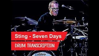 Sting - Seven Days (Drum Transcription, Vinnie Colaiuta)