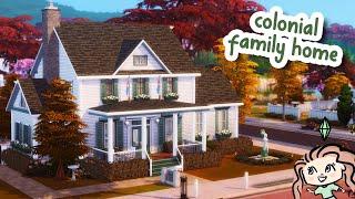 Colonial Family Home  || The Sims 4 Speed Build