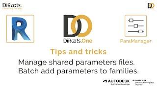 Revit  | Managing Shared Parameters files and Batch adding parameters to families using ParaManager