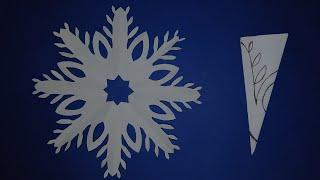 Super Easy Paper Snowflake in 3 Minutes ||| Paper Snowflake Cutting Design.