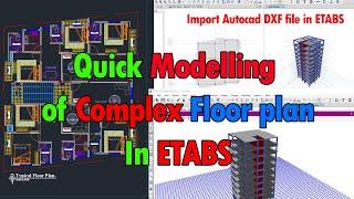 How to Prepare Autocad (.dxf) File for  ETABS || Model Any complex  Shape Building very Quickly !!!