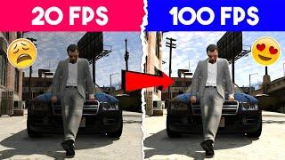 GTA 5 Lag Fix (Low End PC) - 2GB RAM  Get 100+ FPS (Easiest Method)