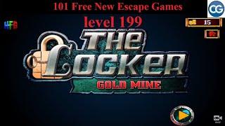 101 Free New Escape Games level 199 - The Locker GOLD MINE - Complete Game