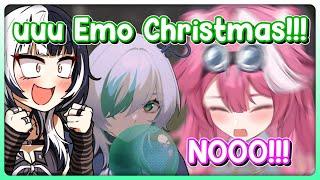 Cecilia and Shiori Trying to Traumatize Raora with Emo Christmas