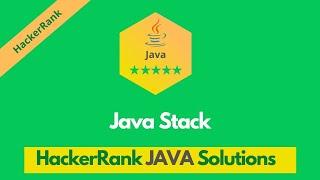 HackerRank Java Stack problem solution in Java | Java problems solutions | Programmingoneonone