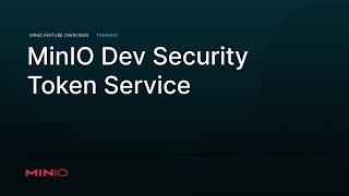 MinIO Dev Security Token Service
