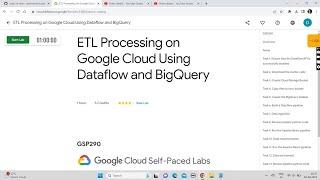 ETL Processing on Google Cloud Using Dataflow and BigQuery || Lab Solution || Qwiklabs Arcade 2023